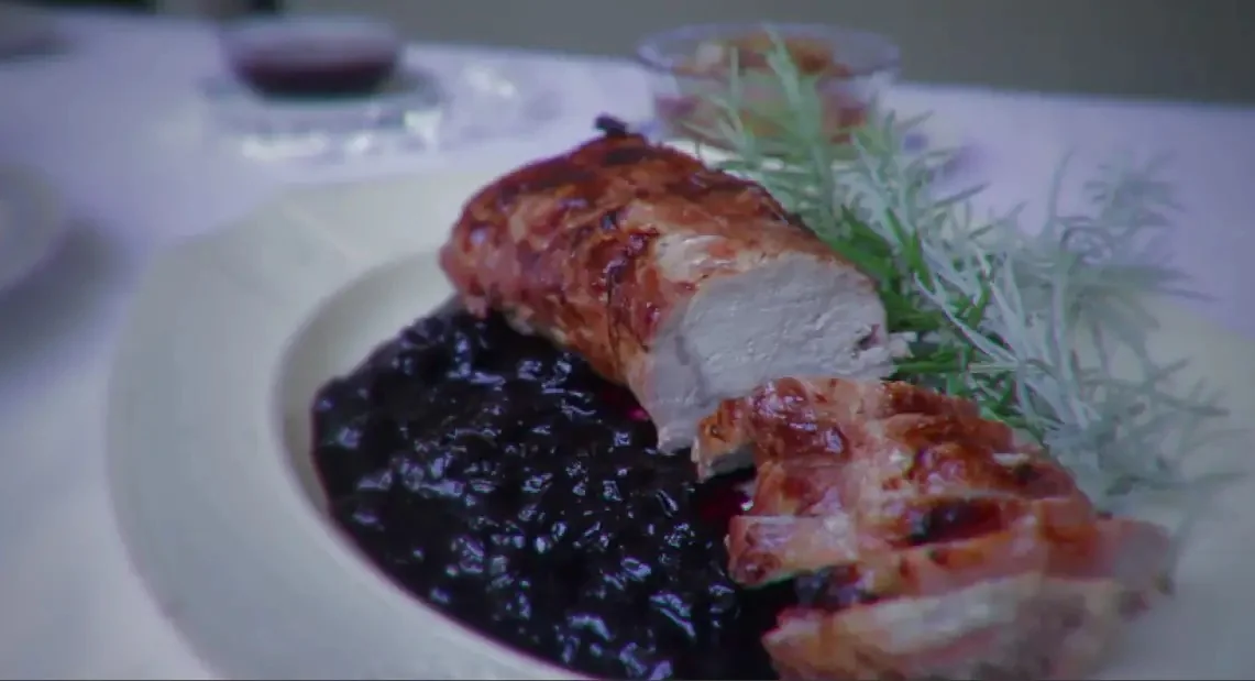 Carré de cerdo con arándanos