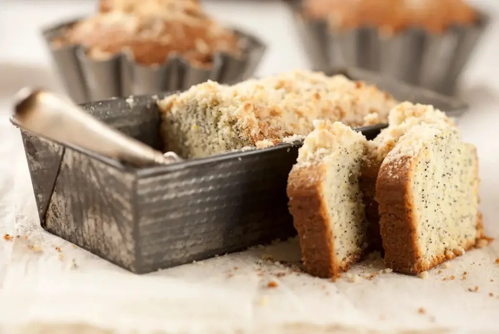 Budín streusell de amapolas