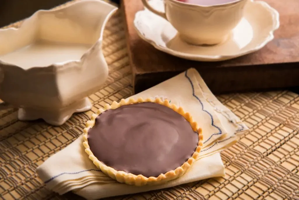 Tarteletas de dulce de leche y ganache de chocolate